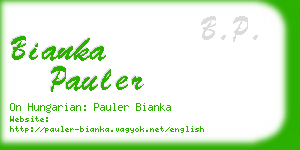 bianka pauler business card